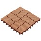 vidaXL Terrassenfliesen 11 Stück WPC 30 x 30 cm 1 qm Teakholzfarbe vidaXL Terrassenfliesen 11 Stück WPC 30 x 30 cm 1 qm Teakholzfarbe