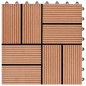 vidaXL Terrassenfliesen 11 Stück WPC 30 x 30 cm 1 qm Teakholzfarbe vidaXL Terrassenfliesen 11 Stück WPC 30 x 30 cm 1 qm Teakholzfarbe
