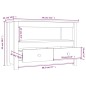 vidaXL TV-Schrank Schwarz79x35x52 cm Massivholz Kiefer vidaXL TV-Schrank Schwarz79x35x52 cm Massivholz Kiefer
