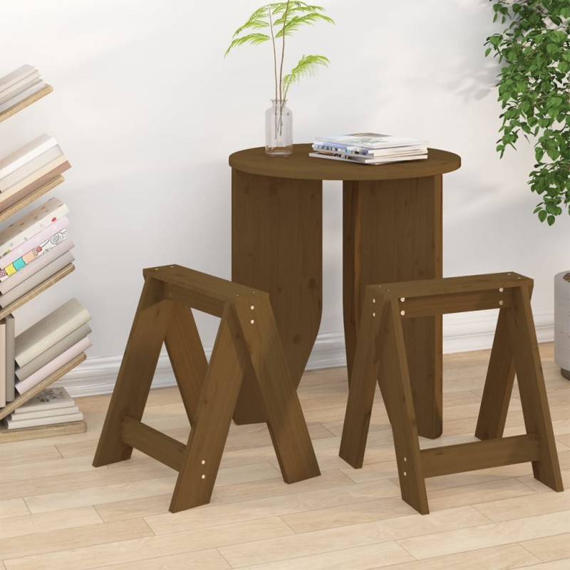 vidaXL Hocker 2 Stk. Honigbraun 40x40x45 cm Massivholz Kiefer vidaXL Hocker 2 Stk. Honigbraun 40x40x45 cm Massivholz Kiefer