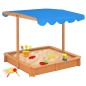 vidaXL Sandkasten mit Verstellbarem Dach Tannenholz 115x115x115 cm vidaXL Sandkasten mit Verstellbarem Dach Tannenholz 115x115x115 cm