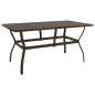 vidaXL Gartentisch Braun 140x80x72 cm Stahl vidaXL Gartentisch Braun 140x80x72 cm Stahl