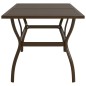 vidaXL Gartentisch Braun 140x80x72 cm Stahl vidaXL Gartentisch Braun 140x80x72 cm Stahl