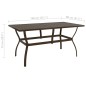 vidaXL Gartentisch Braun 140x80x72 cm Stahl vidaXL Gartentisch Braun 140x80x72 cm Stahl