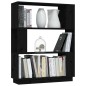 vidaXL Bücherregal/Raumteiler Schwarz 80x25x101 cm Massivholz Kiefer vidaXL Bücherregal/Raumteiler Schwarz 80x25x101 cm Massivholz Kiefer