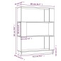 vidaXL Bücherregal/Raumteiler Schwarz 80x25x101 cm Massivholz Kiefer vidaXL Bücherregal/Raumteiler Schwarz 80x25x101 cm Massivholz Kiefer