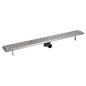 vidaXL Gerade Duschrinne Linien 1030x140 mm Edelstahl vidaXL Gerade Duschrinne Linien 1030x140 mm Edelstahl