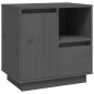 vidaXL Nachttisch Grau 50x34x50 cm Massivholz Kiefer vidaXL Nachttisch Grau 50x34x50 cm Massivholz Kiefer