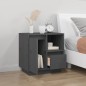 vidaXL Nachttisch Grau 50x34x50 cm Massivholz Kiefer vidaXL Nachttisch Grau 50x34x50 cm Massivholz Kiefer