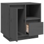 vidaXL Nachttisch Grau 50x34x50 cm Massivholz Kiefer vidaXL Nachttisch Grau 50x34x50 cm Massivholz Kiefer