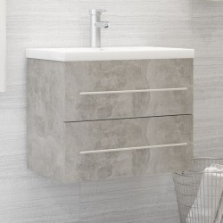 vidaXL Waschbeckenunterschrank Betongrau 60x38,5x48 cm Holzwerkstoff