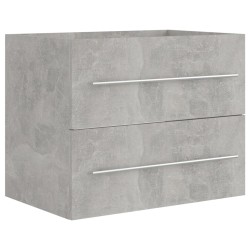 vidaXL Waschbeckenunterschrank Betongrau 60x38,5x48 cm Holzwerkstoff