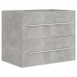 vidaXL Waschbeckenunterschrank Betongrau 60x38,5x48 cm Holzwerkstoff vidaXL Waschbeckenunterschrank Betongrau 60x38,5x48 cm Holzwerkstoff