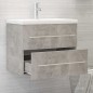 vidaXL Waschbeckenunterschrank Betongrau 60x38,5x48 cm Holzwerkstoff vidaXL Waschbeckenunterschrank Betongrau 60x38,5x48 cm Holzwerkstoff
