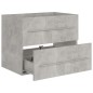 vidaXL Waschbeckenunterschrank Betongrau 60x38,5x48 cm Holzwerkstoff vidaXL Waschbeckenunterschrank Betongrau 60x38,5x48 cm Holzwerkstoff