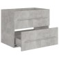 vidaXL Waschbeckenunterschrank Betongrau 60x38,5x48 cm Holzwerkstoff vidaXL Waschbeckenunterschrank Betongrau 60x38,5x48 cm Holzwerkstoff
