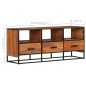 vidaXL TV-Schrank 110x30x45 cm Massivholz Akazie vidaXL TV-Schrank 110x30x45 cm Massivholz Akazie