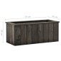 vidaXL Hochbeet Dunkelgrau 74x32x30 cm Kiefer Massivholz vidaXL Hochbeet Dunkelgrau 74x32x30 cm Kiefer Massivholz