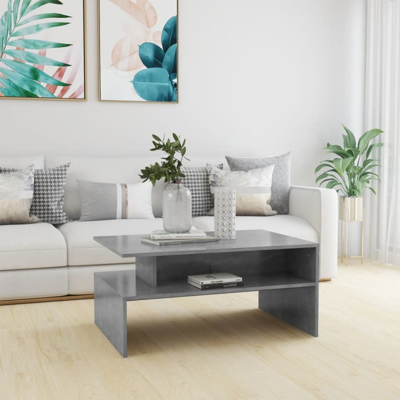 vidaXL Couchtisch Betongrau 90x60x42,5 cm Holzwerkstoff vidaXL Couchtisch Betongrau 90x60x42,5 cm Holzwerkstoff