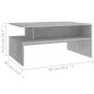 vidaXL Couchtisch Betongrau 90x60x42,5 cm Holzwerkstoff vidaXL Couchtisch Betongrau 90x60x42,5 cm Holzwerkstoff