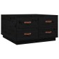 vidaXL Couchtisch Schwarz 80x80x45 cm Massivholz Kiefer vidaXL Couchtisch Schwarz 80x80x45 cm Massivholz Kiefer
