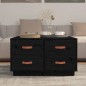 vidaXL Couchtisch Schwarz 80x80x45 cm Massivholz Kiefer vidaXL Couchtisch Schwarz 80x80x45 cm Massivholz Kiefer