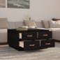 vidaXL Couchtisch Schwarz 80x80x45 cm Massivholz Kiefer vidaXL Couchtisch Schwarz 80x80x45 cm Massivholz Kiefer