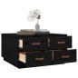 vidaXL Couchtisch Schwarz 80x80x45 cm Massivholz Kiefer vidaXL Couchtisch Schwarz 80x80x45 cm Massivholz Kiefer