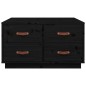 vidaXL Couchtisch Schwarz 80x80x45 cm Massivholz Kiefer vidaXL Couchtisch Schwarz 80x80x45 cm Massivholz Kiefer