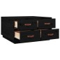 vidaXL Couchtisch Schwarz 80x80x45 cm Massivholz Kiefer vidaXL Couchtisch Schwarz 80x80x45 cm Massivholz Kiefer