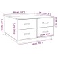 vidaXL Couchtisch Schwarz 80x80x45 cm Massivholz Kiefer vidaXL Couchtisch Schwarz 80x80x45 cm Massivholz Kiefer