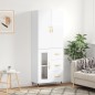 vidaXL Highboard Hochglanz-Weiß 69,5x34x180 cm Holzwerkstoff vidaXL Highboard Hochglanz-Weiß 69,5x34x180 cm Holzwerkstoff