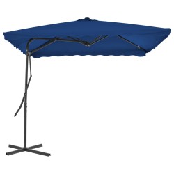 vidaXL Sonnenschirm mit Stahlmast Blau 250x250x230 cm