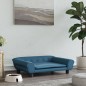 Hundebett Blau 70x48x22 cm Samt Hundebett Blau 70x48x22 cm Samt
