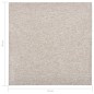 vidaXL Teppichfliesen 20 Stk. 5 m² 50x50 cm Hellbeige vidaXL Teppichfliesen 20 Stk. 5 m² 50x50 cm Hellbeige