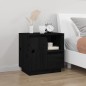 vidaXL Nachttisch Schwarz 50x34x50 cm Massivholz Kiefer vidaXL Nachttisch Schwarz 50x34x50 cm Massivholz Kiefer