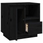 vidaXL Nachttisch Schwarz 50x34x50 cm Massivholz Kiefer vidaXL Nachttisch Schwarz 50x34x50 cm Massivholz Kiefer