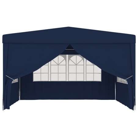 vidaXL Profi-Partyzelt mit Seitenwänden 4×4 m Blau 90 g/m²