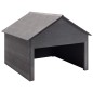 vidaXL Rasenmäher Garage Grau 80x80x70 cm WPC vidaXL Rasenmäher Garage Grau 80x80x70 cm WPC