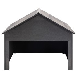 vidaXL Rasenmäher Garage Grau 80x80x70 cm WPC 