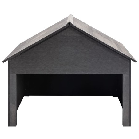 vidaXL Rasenmäher Garage Grau 80x80x70 cm WPC 