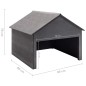 vidaXL Rasenmäher Garage Grau 80x80x70 cm WPC vidaXL Rasenmäher Garage Grau 80x80x70 cm WPC
