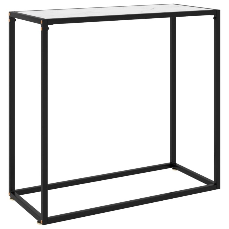 vidaXL Konsolentisch Weiß 80x35x75 cm Hartglas vidaXL Konsolentisch Weiß 80x35x75 cm Hartglas