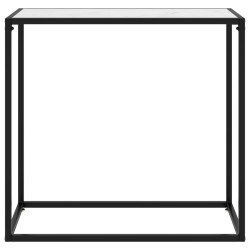 vidaXL Konsolentisch Weiß 80x35x75 cm Hartglas