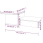 vidaXL Couchtisch Grau Sonoma 111,5x50x33 cm Holzwerkstoff vidaXL Couchtisch Grau Sonoma 111,5x50x33 cm Holzwerkstoff