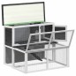 vidaXL Kaninchenstall Grau 102x90x84,5 cm Massivholz Kiefer vidaXL Kaninchenstall Grau 102x90x84,5 cm Massivholz Kiefer