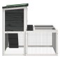 vidaXL Kaninchenstall Grau 102x90x84,5 cm Massivholz Kiefer vidaXL Kaninchenstall Grau 102x90x84,5 cm Massivholz Kiefer