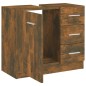 vidaXL Waschbeckenschrank Räuchereiche 63x30x54 cm Holzwerkstoff vidaXL Waschbeckenschrank Räuchereiche 63x30x54 cm Holzwerkstoff