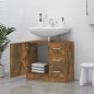 vidaXL Waschbeckenschrank Räuchereiche 63x30x54 cm Holzwerkstoff vidaXL Waschbeckenschrank Räuchereiche 63x30x54 cm Holzwerkstoff