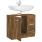 vidaXL Waschbeckenschrank Räuchereiche 63x30x54 cm Holzwerkstoff vidaXL Waschbeckenschrank Räuchereiche 63x30x54 cm Holzwerkstoff